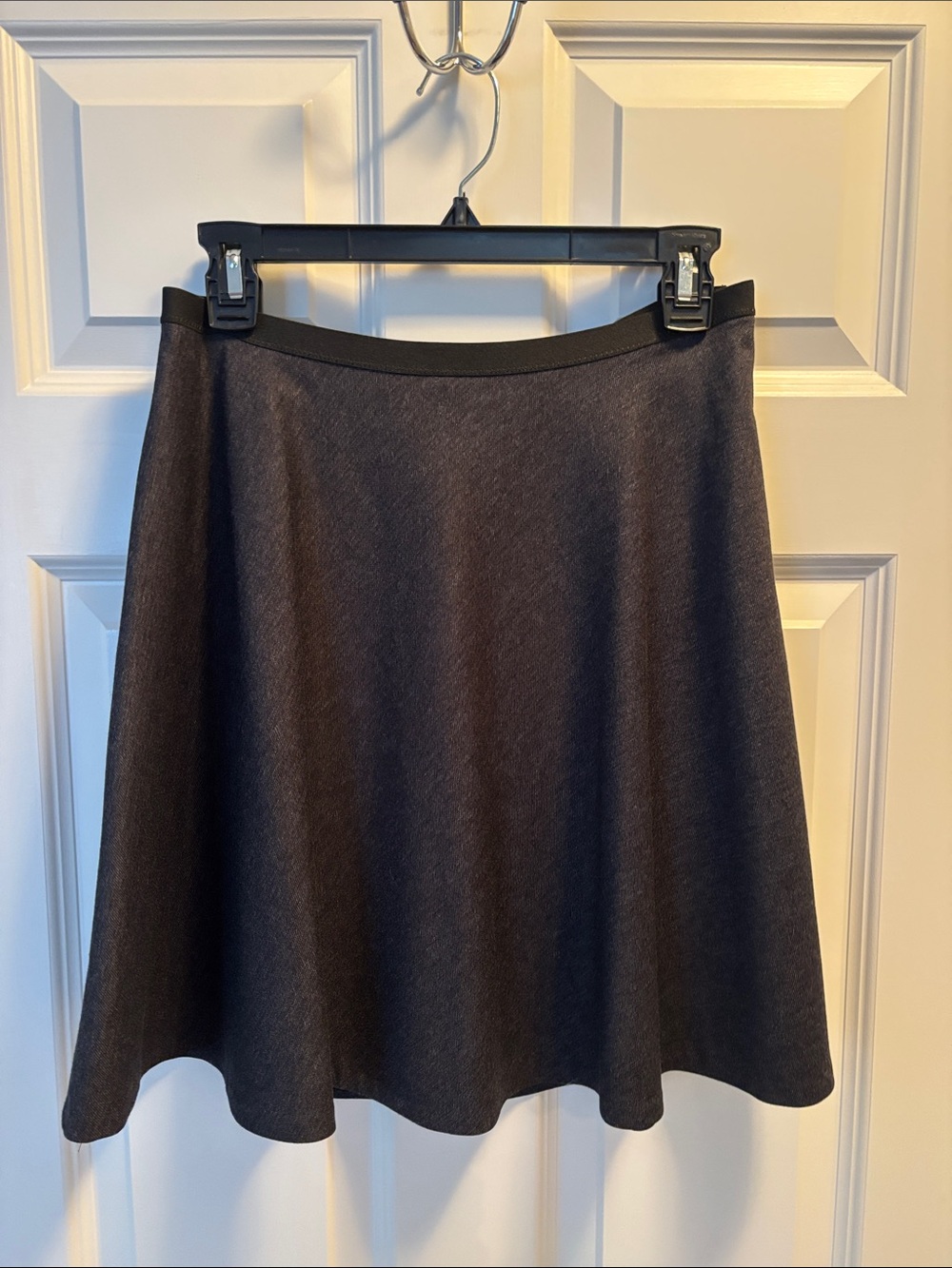 T Tahari Dark Charcoal A-Line Skirt